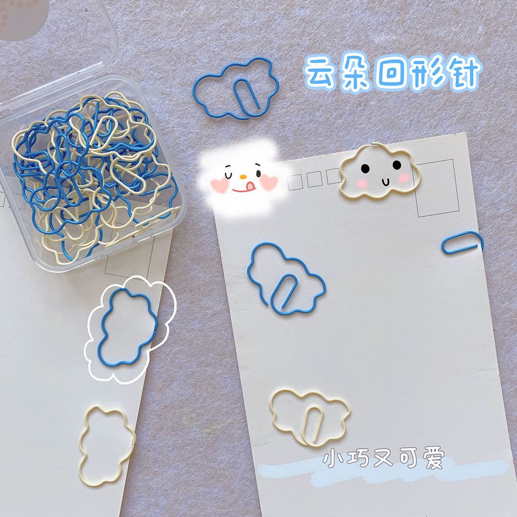 Clipe de papel nuvem nicho clipe de papel de alto valor criativo bonito pasta clipe de papel manual marcador decoração