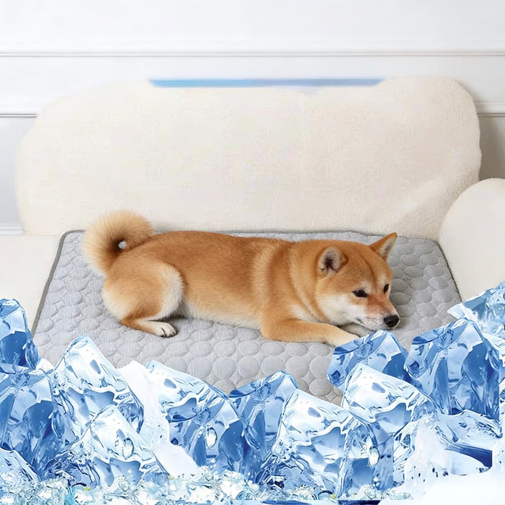 Tapete legal de contato para animais de estimação, tapete de gelo de fibra Shiba Inu, à prova de rasgos, ninho de gelo,