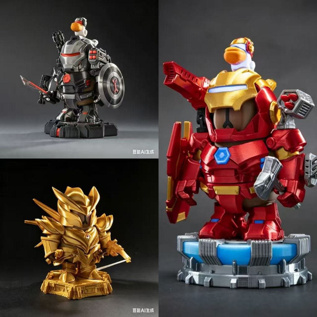 [Autêntico] Nova Figura do Homem de Ferro Magnético 2026, Figura de Ação Capivara Impressa em 3D, Brinquedo Mecha Capiva