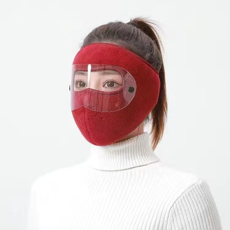 Inverno quente máscara facial proteção para os olhos rosto cheio à prova de frio vento engrossado máscara das mulheres d