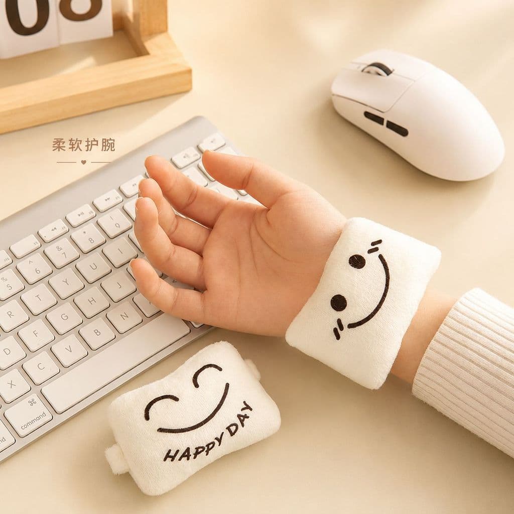 Suporte de pulso para trabalhador de escritório Mouse Pad Teclado Digitação Anti-desgaste Almofada de mão Suporte de pul