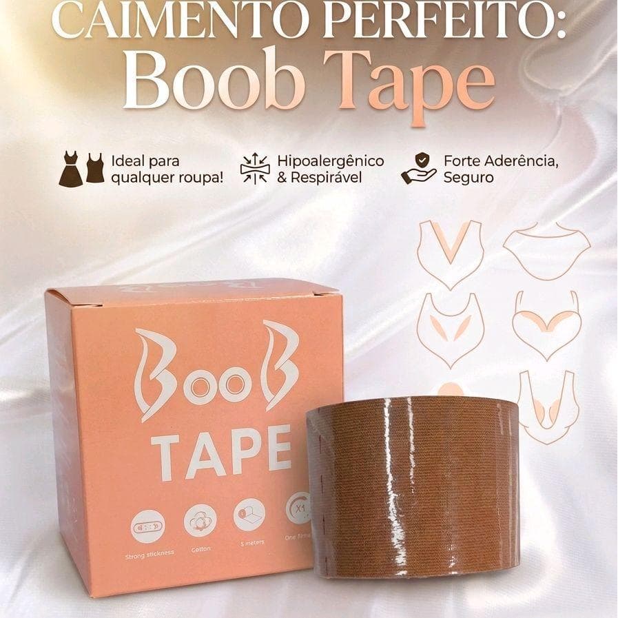 Boob Tape 5m Algodão Fita Adesiva Levanta Seios Sutiã Invisível Sem Alça