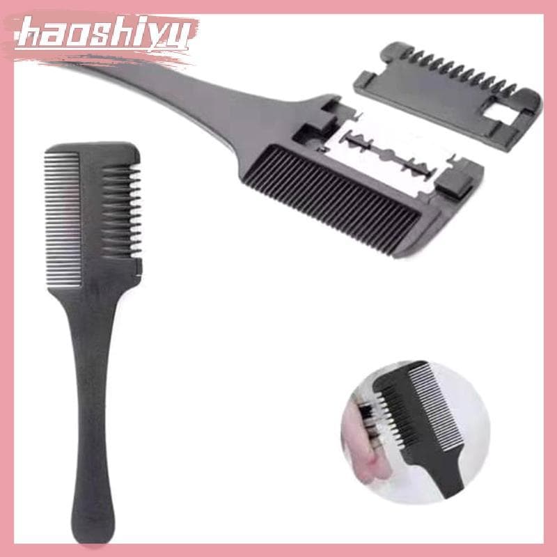 HAO 1 Pcs Pente De Corte De Cabelo Bla Lidar Com Escovas Navalha Trimmin Ferramentas De Estilo De Salão De Cabeleireiro