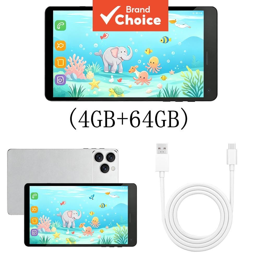 Android 13 4 GB de RAM + 64 GB de ROM, tablet para crianças BDF 7 polegadas tela HD IPS com suporte a Wi-Fi