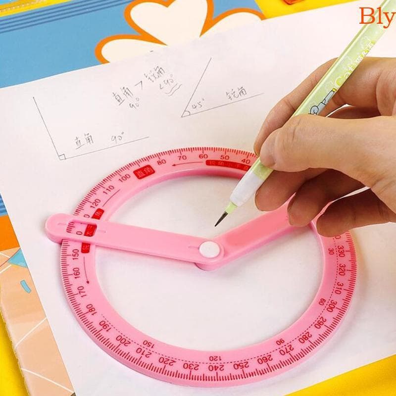 Papelaria Plástica Prática Do Transferidor Círculo Bly Para O Prêmio Aluno Professor