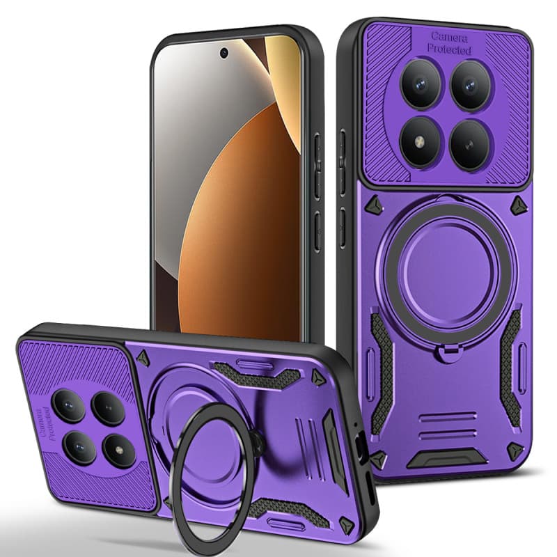Capa de telefone com suporte giratório 360 adequada para Redmi Redmi Note15Pro + carregador magnético sem fio para carro