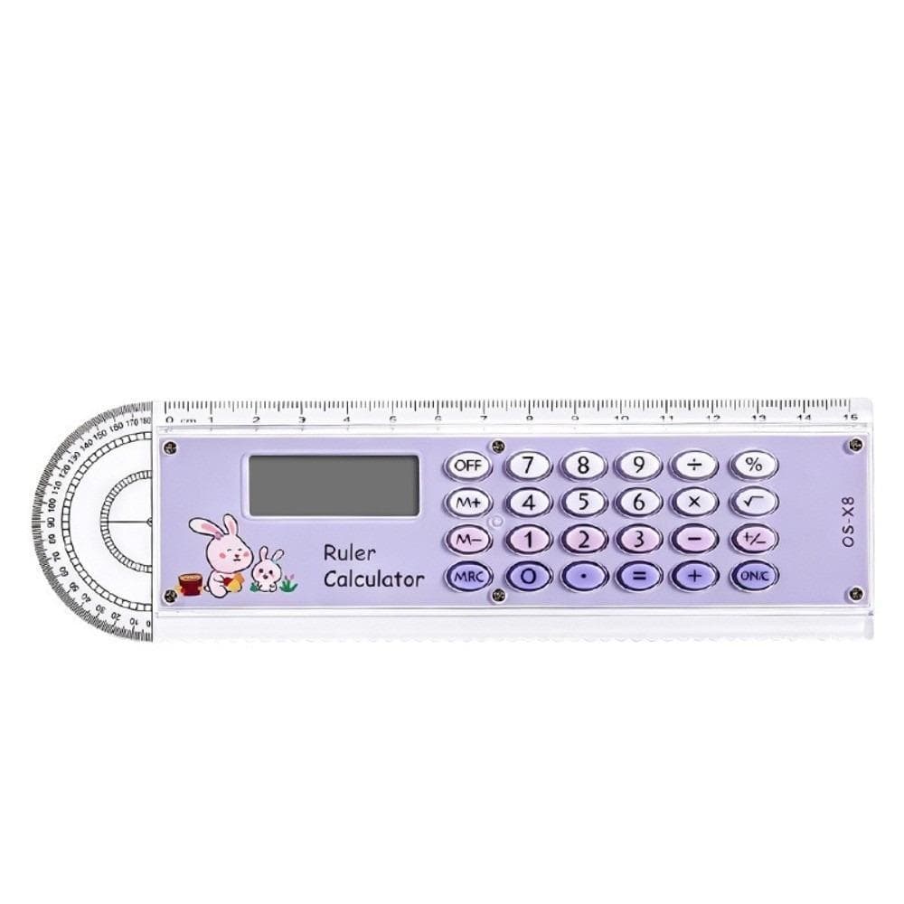 Calculadora De Régua, De Desenho De Cor Gradiente De 15 Cm , 3 Em 1 Com Transferidora De