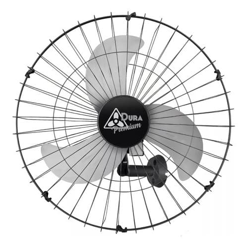 Ventilador Parede 60 Cm Turbo 210w Silencioso Forte Potente  50 Cm Preto 127/220v