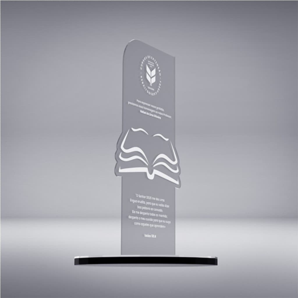 Troféu Personalizado Bíblico | Tema Bíblia | Homenagens e Eventos