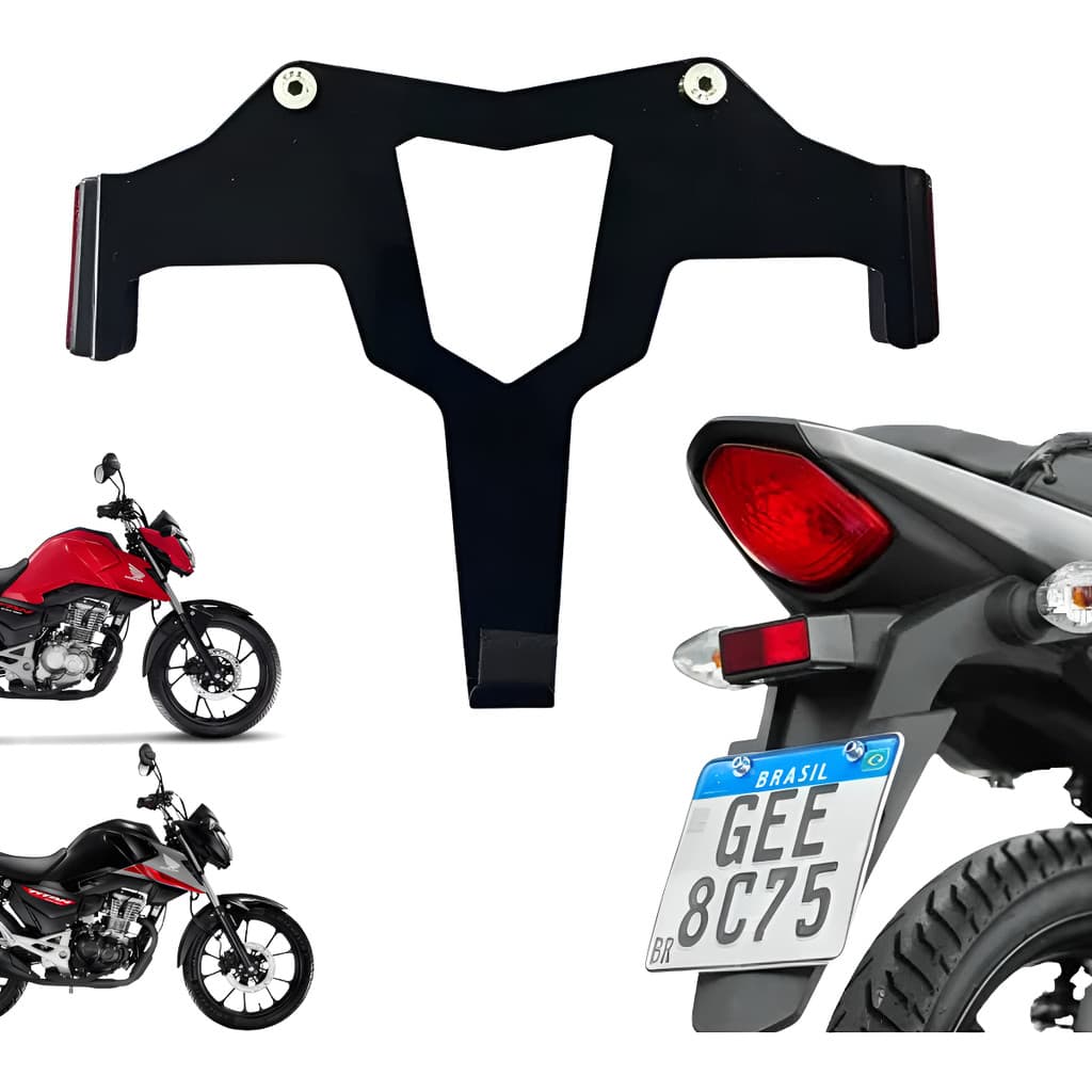 Suporte De Placa Modelo Tiger 900 Cg 160 150 Ybr Universal
