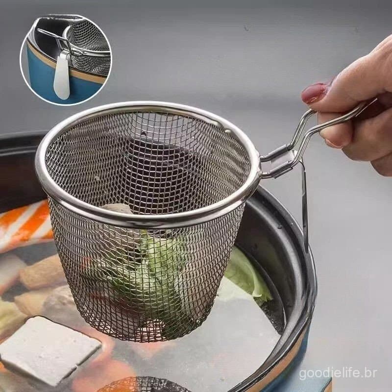Escorredor De Macarrão De Aço Inoxidável 304 , 4 Unidades , Filtro De Malha , Peneira De Cozinha Doméstica , Panela Quen