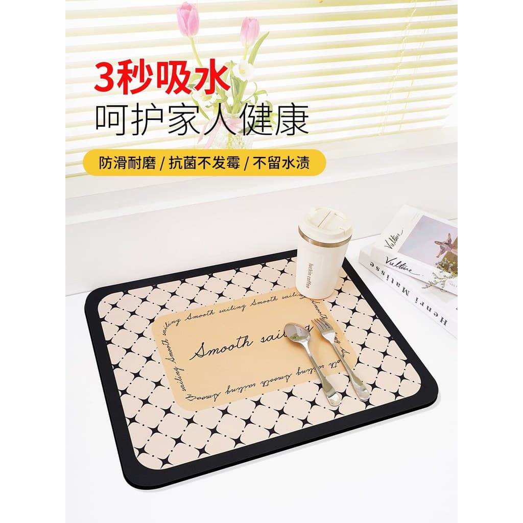 Almofada absorvente para bancada de cozinha, pode cortar isolamento térmico, luz de luxo, máquina de café, barra domésti
