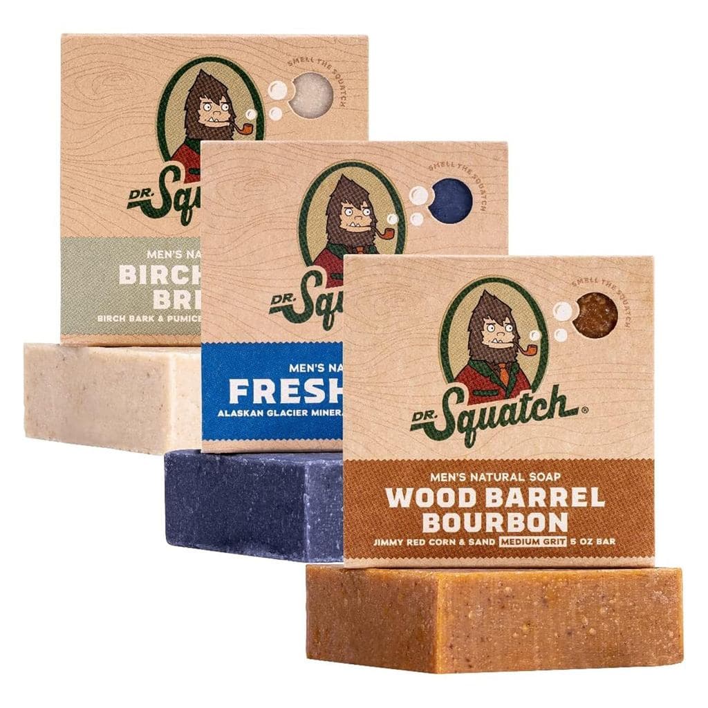 Sabonete em Barra Natural para Homens Dr. Squatch - Sabonete Corporal de Processo a Frio com Óleos Naturais - Presentes