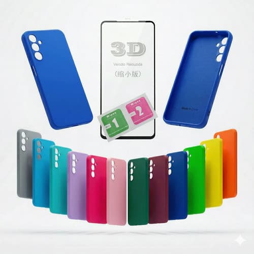 Kit Película 3d + Capa Silicone Veludo P/ Galaxy A36 5g