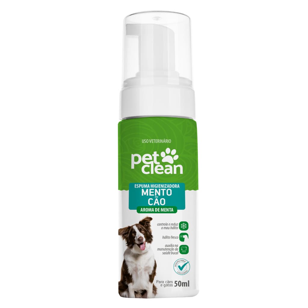Espuma Higienizadora Mento Cão Pet Clean