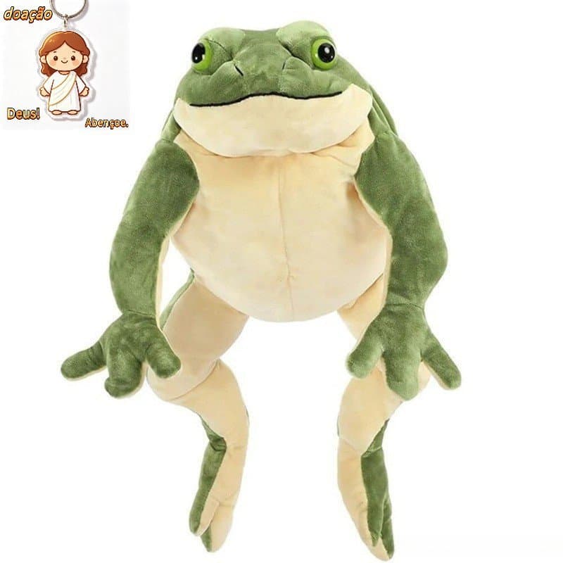 Jiameishun 58cm Criativo Sapo Gigante Brinquedo de Pelúcia Macio Realista Kawaii Almofada Verde Olhos Grandes