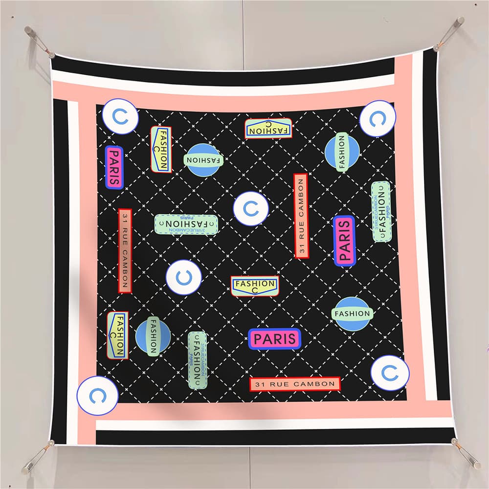 90cm outono novo estilo sarja cor de seda combinando xadrez senhoras viagem ao ar livre protetor solar xale grande lenço