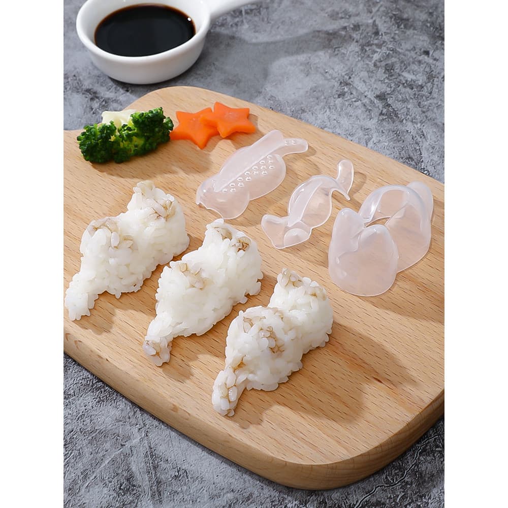 Japão importado dos desenhos animados em forma de bola de arroz fazendo ferramenta diy Bento Sushi Animal molde alimenta