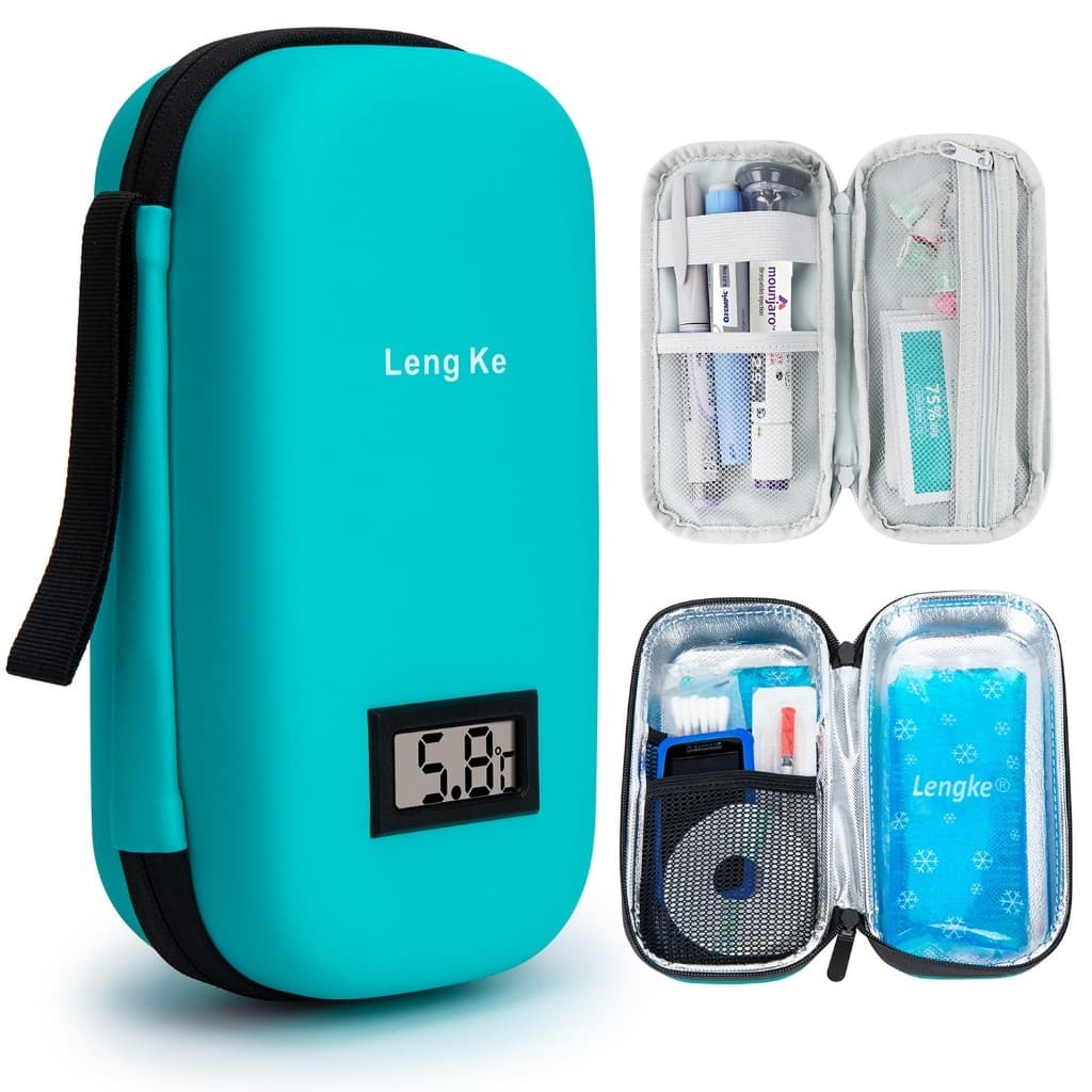 Estojo De Viagem Para Refrigerador De Insulina Com Display De Temperatura , Portátil Diabete
