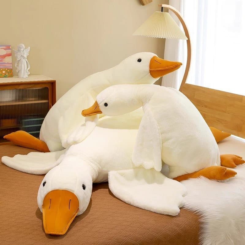 Grande Ganso Branco Brinquedos De Pelúcia Macio Animal Natal Pato Boneca Para Crianças QU5Z