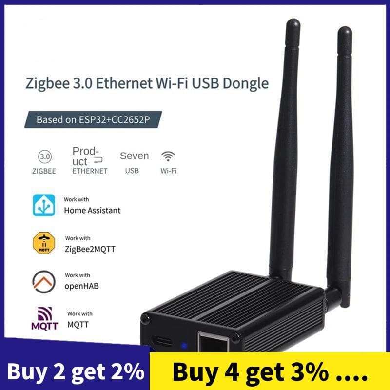 Zigbee/Thread ETH-52P USB Dongle 3.0 A WiFi Gateway Coordenador Para MQTT Home Assistant ZHA Openthread