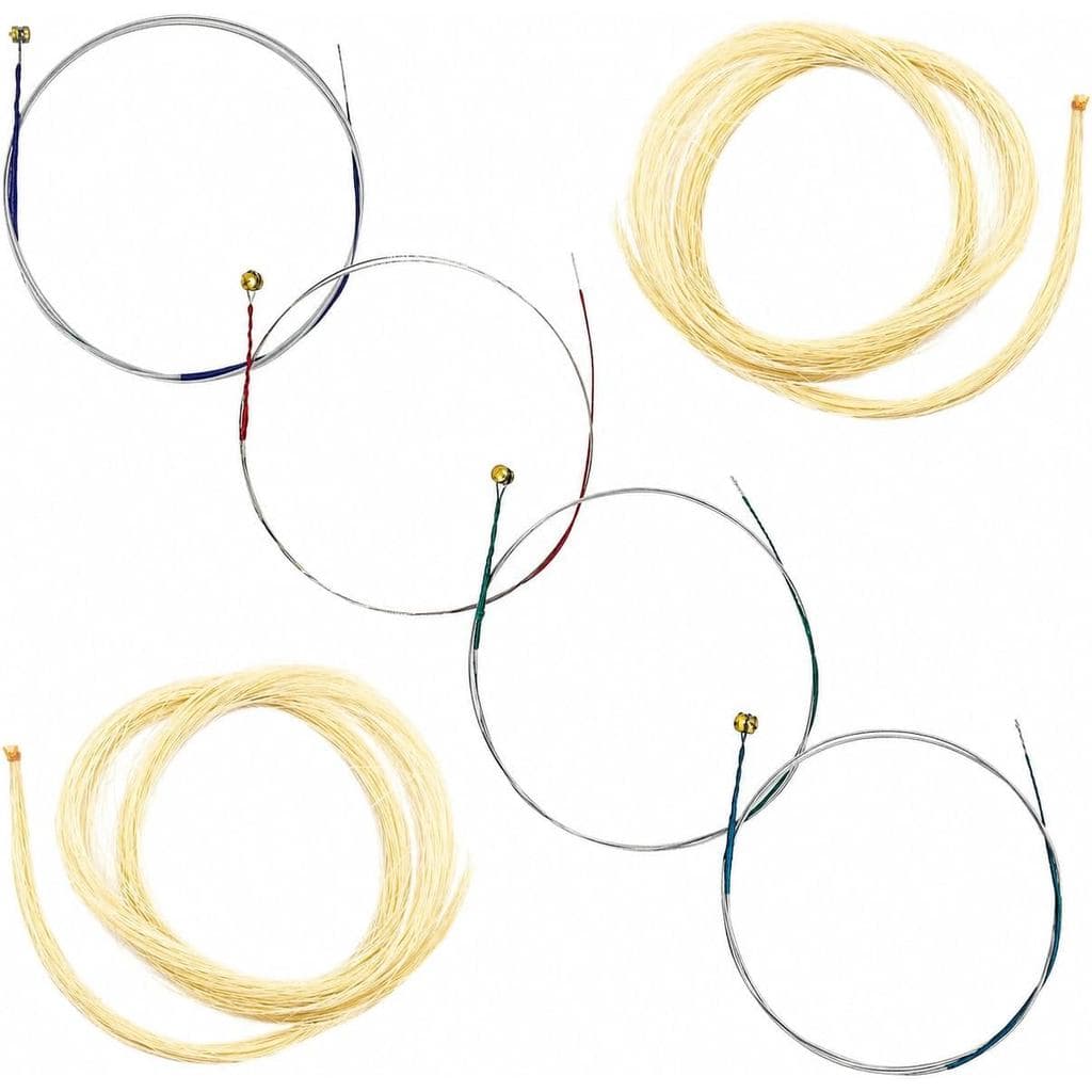 Cordas de Violino 4/4, Conjunto Completo de Cordas de Violino SourceTon, com Cabeça Esférica Niquelada, com 2 Conjuntos