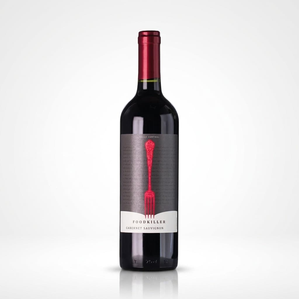 Vinho Tinto Chileno Foodkiller Cabernet Sauvignon 750ml Seco Valle Central Carnes Massas Queijos Top