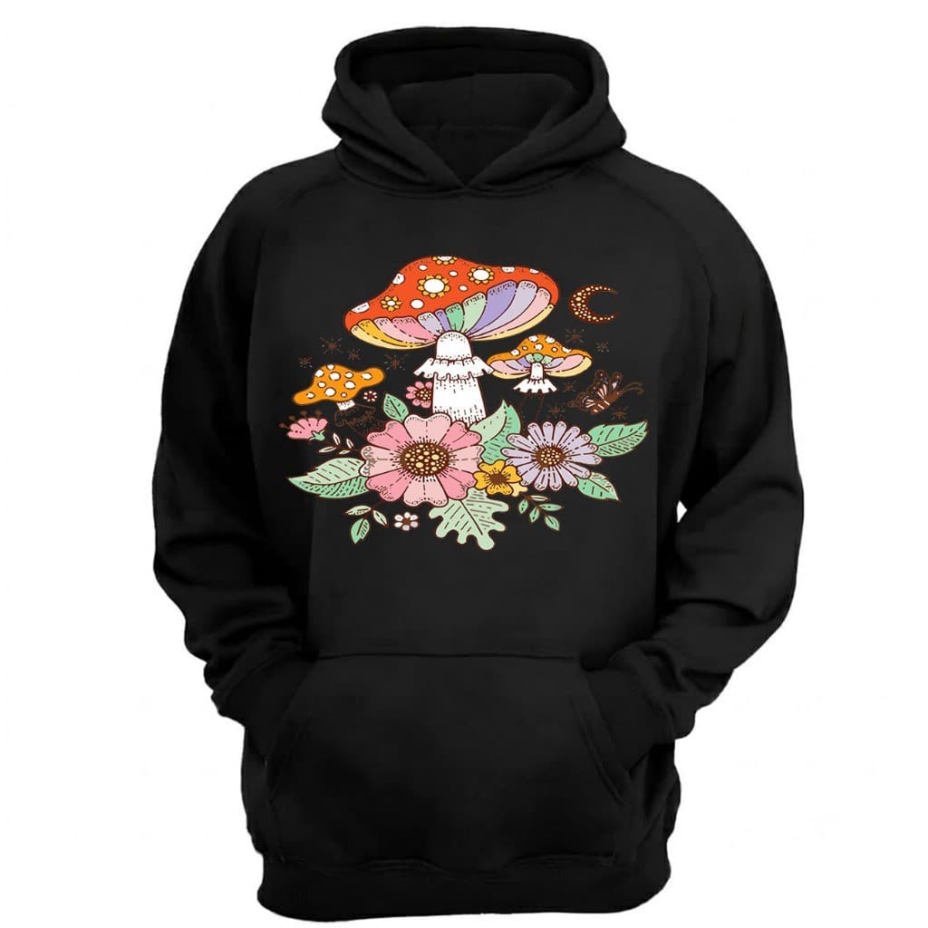 Blusa Moletom Canguru Uniseex Moda Inverno Exclusiva Cogumelo Lançamento Premium