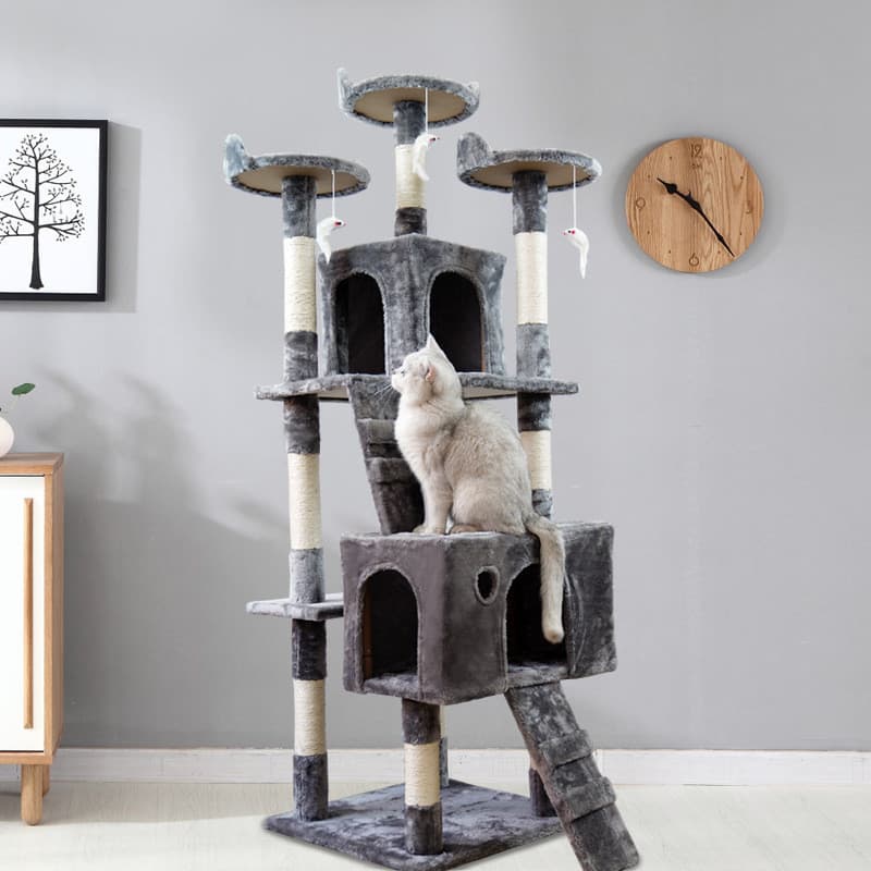 Maca de gato quadro de escalada outono inverno tecido gato coçar coluna árvore de gato pequena casa não ocupa desconto g