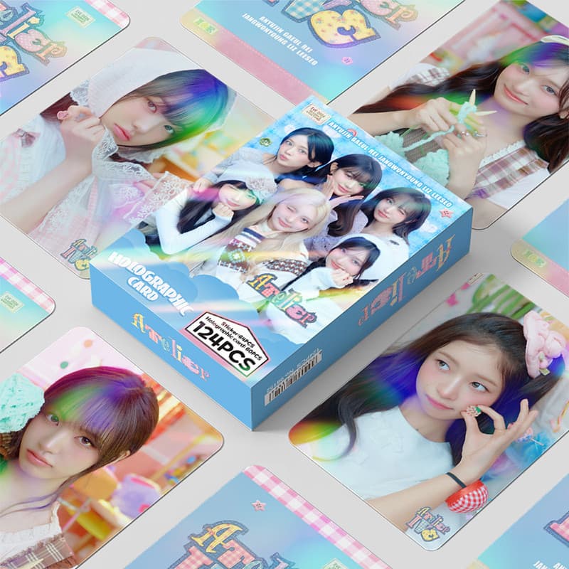 124 Pçs/Caixa IVE Photocards 2026 ATELIER Cartão LOMO Holográfico KPOP Coleção De Adesivos