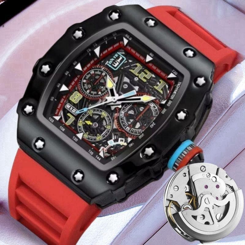 relogio masculino Genuíno suíço famoso relógio barril automático oco relógio mecânico na moda masculino High-End calendá