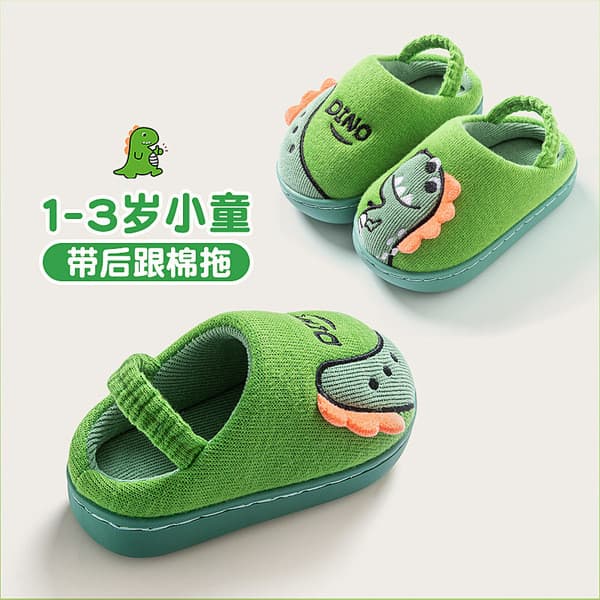 | slippers | ✡Crianças chinelos de algodão inverno meninos meninas dos desenhos animados dinossauros casa quente engross