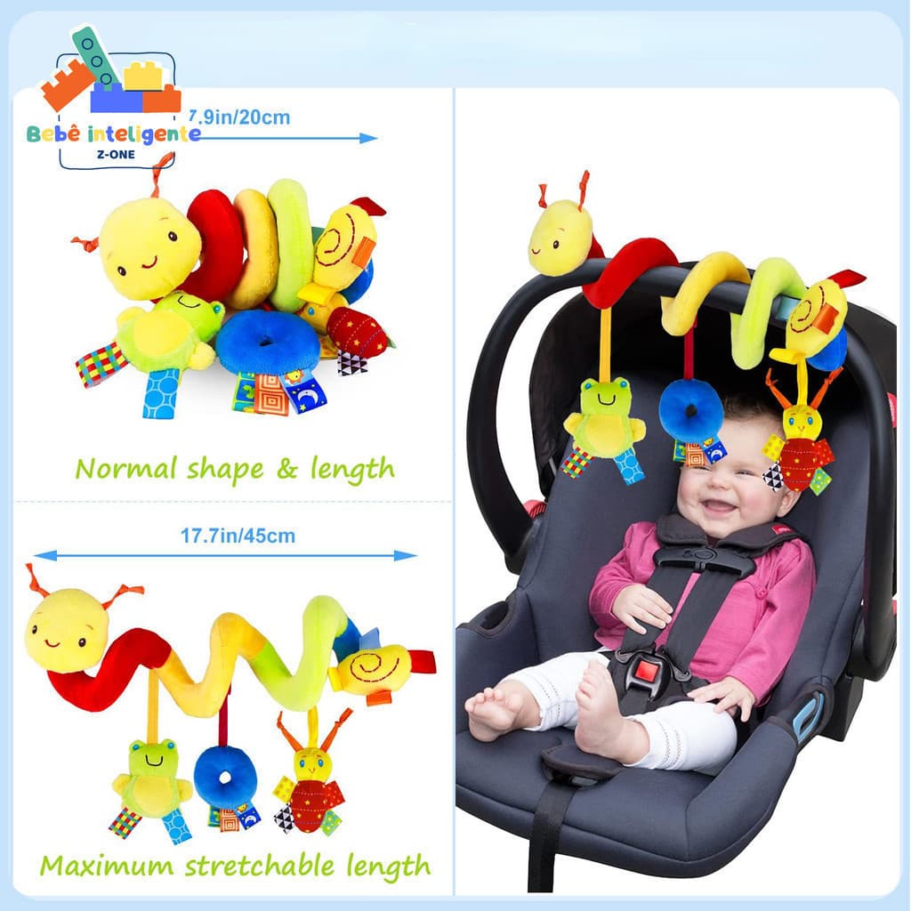 Brinquedo para bebês, pelúcia de lagarta, adequada para berços e carrinhos de bebê, acalma os bebês, presente pa LSD8