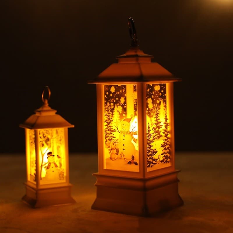 Bonito Ornamento De Mesa De Natal Luzes LED Chamas Elk Santa Festival Festa Decoração Para Casa Lâmpada