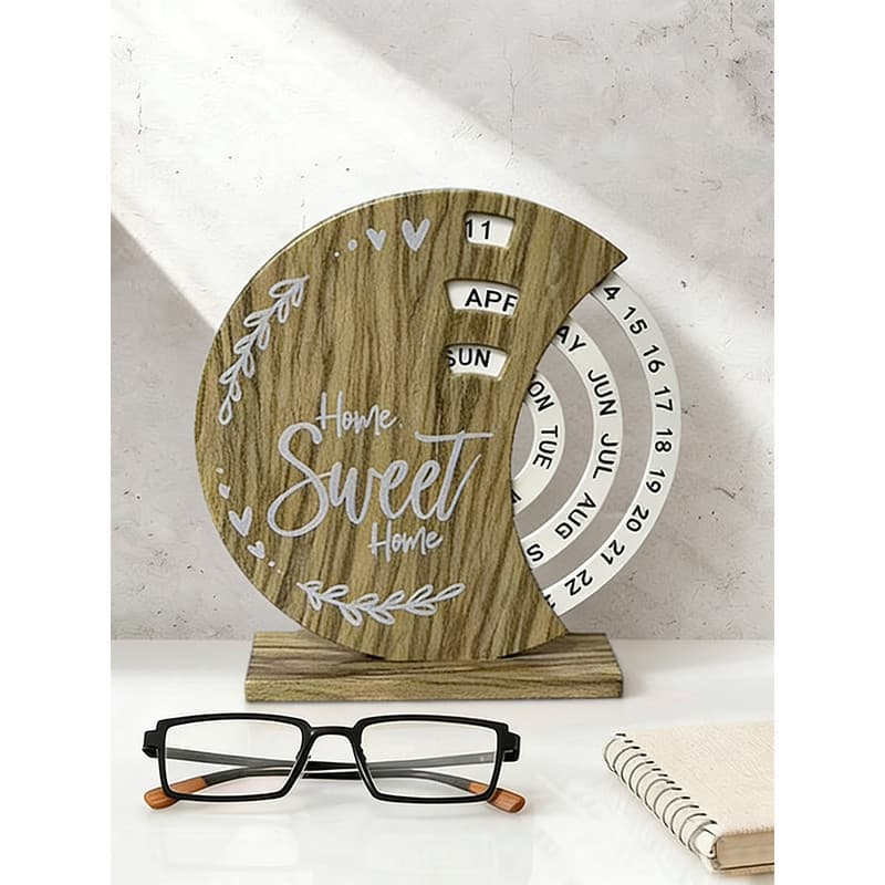 Americano Retro calendário Desktop criativo roda gigante ornamentos ornamentos rotativo multifuncional texto arte orname
