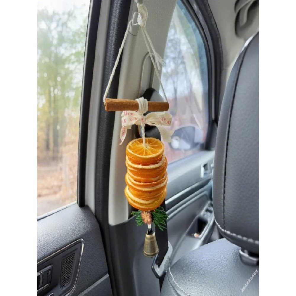 Laranja canela carro aromaterapia fragrância de longa duração pingente meninas High-End presentes criativos para amigos