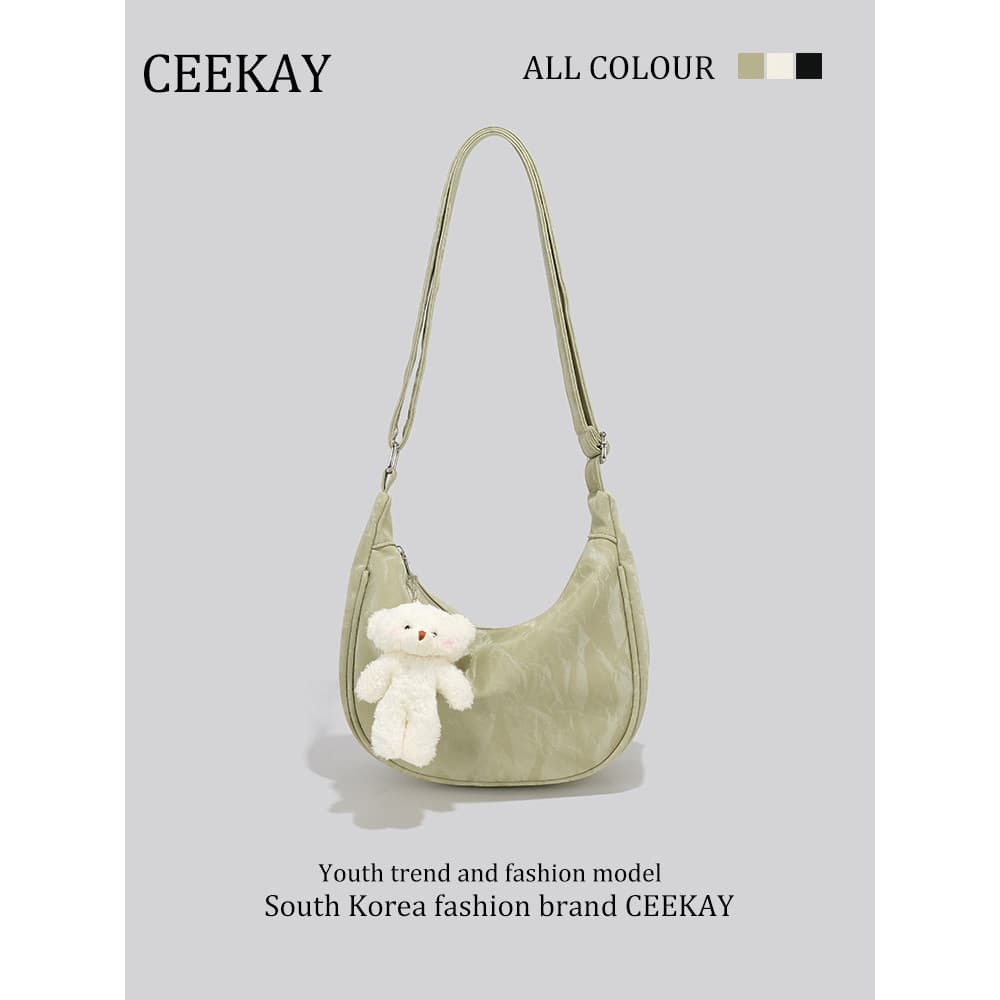 bolsa transversal feminino bolsa feminina CEEEKAY Bolsa feminina de nicho preguiçoso genuíno para axilas de verão