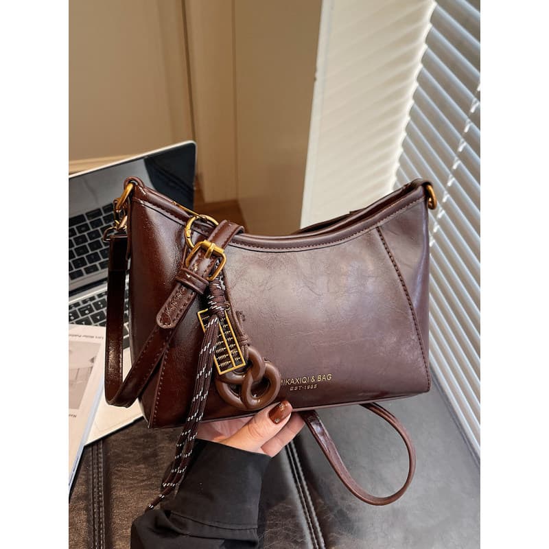 bolsa feminina bolsa transversal feminino Retro textura de couro macio de alta qualidade um ombro axilas saco de transpo