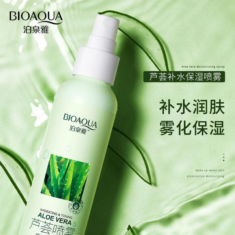Recomendação genuína Aloe Vera hidratante Toner hidratante Spray ácido hialurônico refrescante controle de óleo estudant