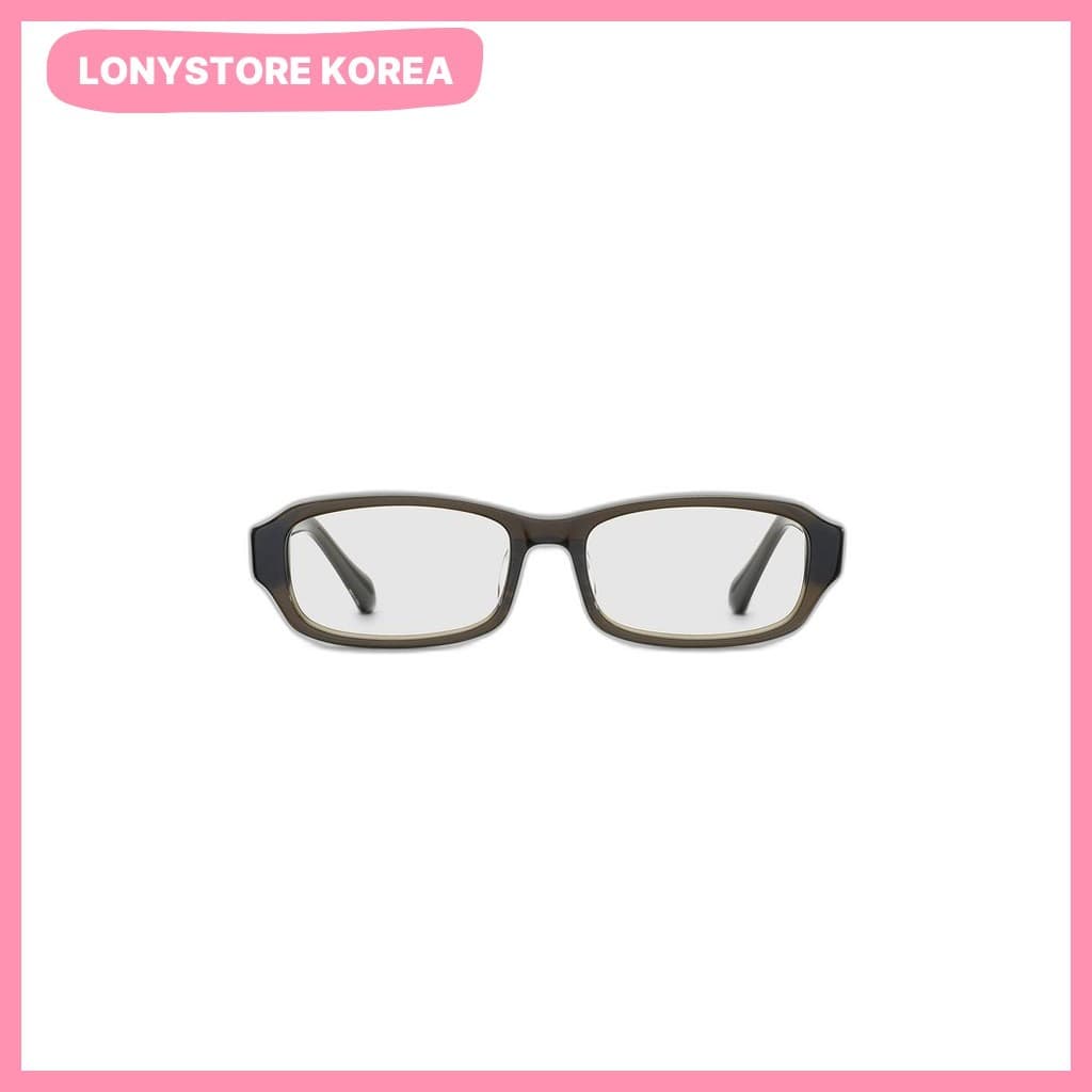 [Elefante Azul] Óculos De Moda Coreana Cáqui NEAL/Armação Retangular Da LONYSTORE