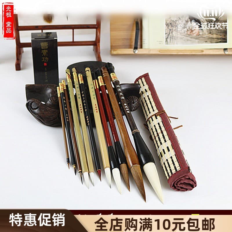 Conjunto de pincéis de pintura chinesa profissional pintura de paisagem iniciante pintura chinesa especial gancho linha