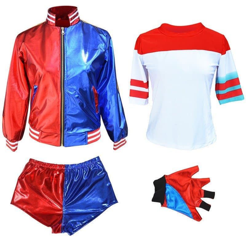 Fantasia de cosplay de anime para o Halloween, traje do Esquadrão Suicida, inspirado em filmes e séries europeus e ameri