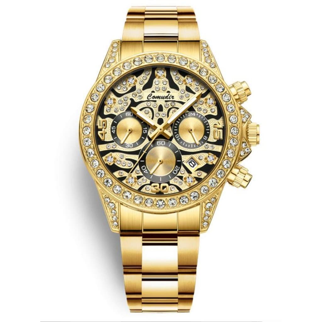 Novo tigre Di oco relógio mecânico masculino luminoso na moda calendário à prova dwaterproof água calendário relógio mas
