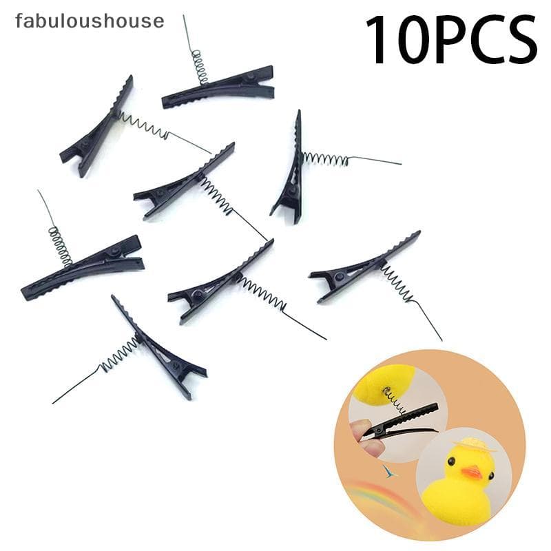 10 Pçs 4cm Bla Metal Grampo De Cabelo Com Ponta Primavera Crocodilo Clipe Para Artesanal DIY Básico Universal Grampos Cr