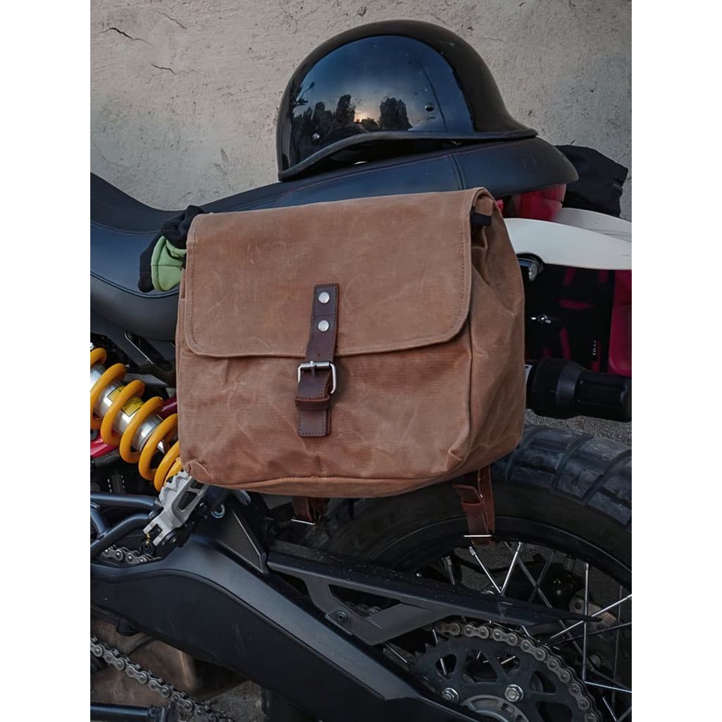 Retro angustiado cera de óleo lona saco lateral da motocicleta jovem Animal cm300 Jinjila modificado Cross-body saco da