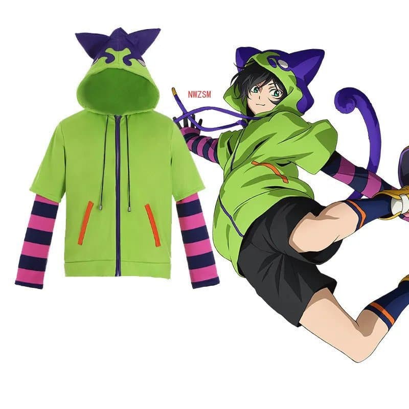 SK8 The Infinity Miya Chinen Moletom com Capuz, Fantasias de Cosplay, Suéter com Zíper, Anime SK Eight, Streetwear, Jaqu