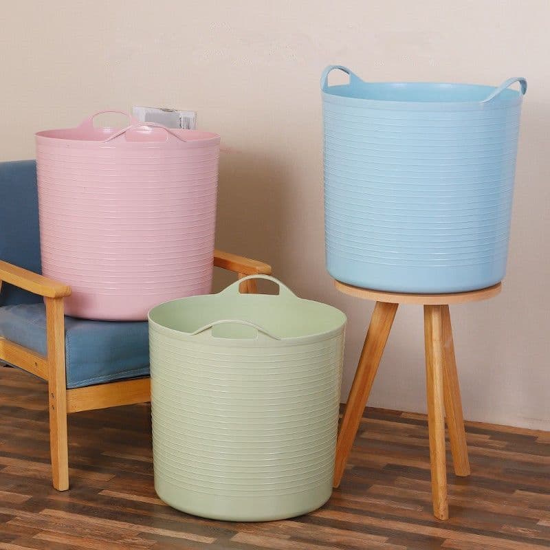 Balde de armazenamento de brinquedos Extra grande Balde de banho Cesta de armazenamento Balde de plástico Cesto de roupa
