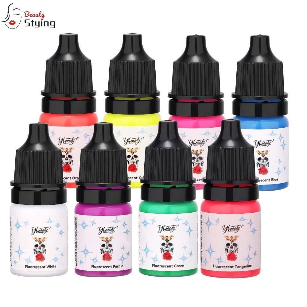Tinta De Tatuagens GERYRUD , Pigmento De Tatuagem Multicolorido De 5ml , Tintas Fluorescentes Profissionais