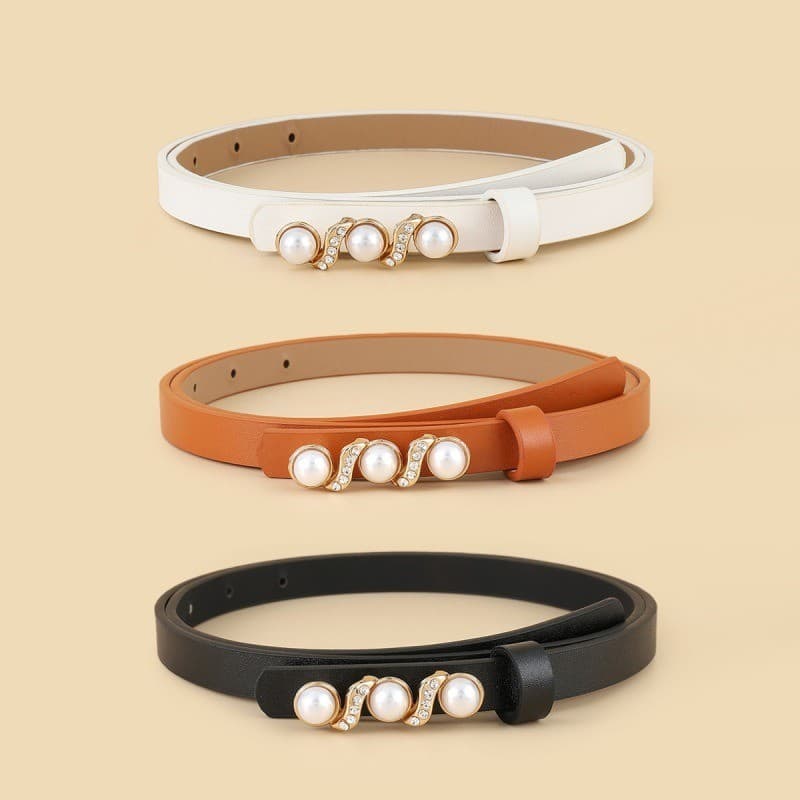 SV Senhoras Novo Estilo Pérola Snap Cinturão Várias Cores Disponíveis