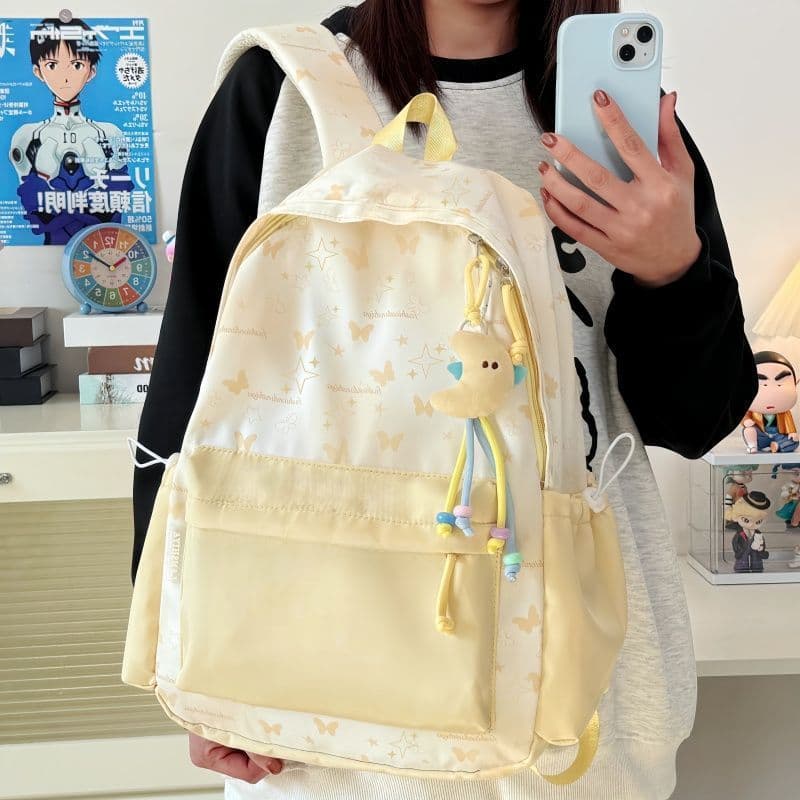 Mochila escolar júnior menina do ensino médio coração mancha atmosfera grande tamanho pequeno mochila do ensino médio me